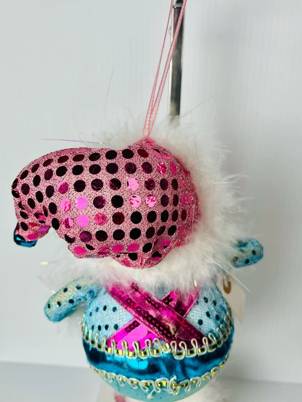 Mark Roberts Whimsical Santa dangling-leg Figurine